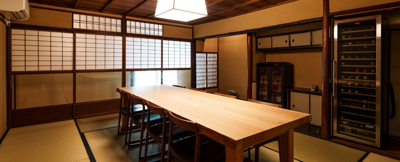 京町家をリノベーションした優しい空間